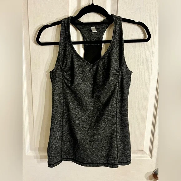 RUC Gap Black Racerback Tank Top built-in bra, yoga, athletic, medium - Picture 7 of 15